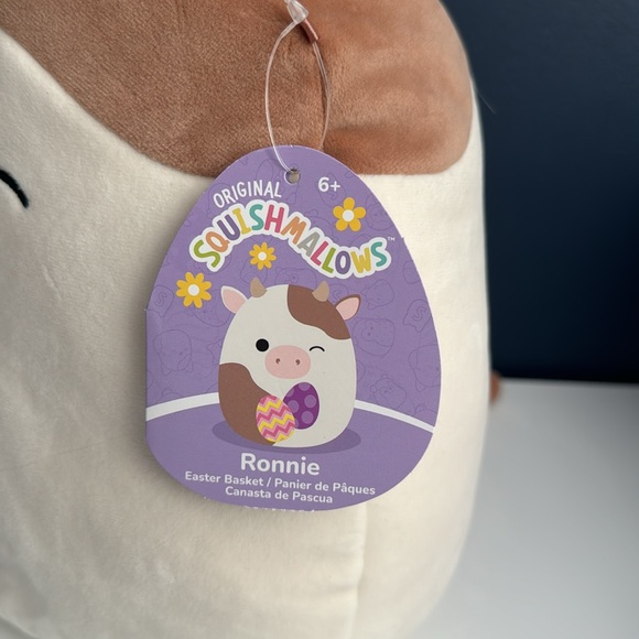 Squishmallow easter basket “Ronnie” the cow - Picture 2 of 4